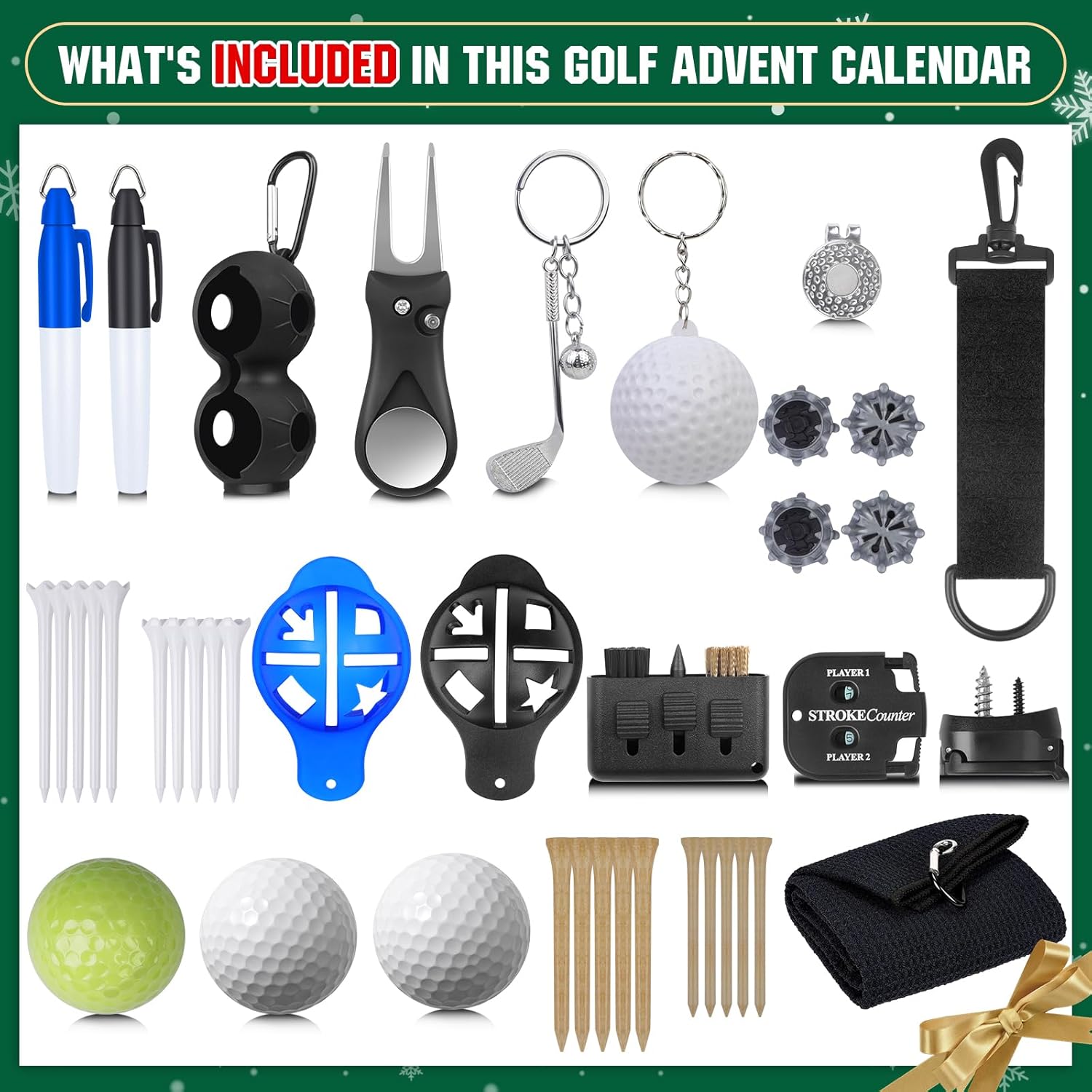 🏆Blitzangebot⚡ Golf-Adventskalender 2025 für Männer - 24 Tage voller Golf-Überraschungen & Weihnachts-Spaß!