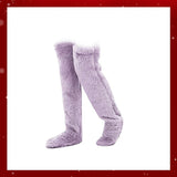 ⚡Blitzangebot🏆Bestseller Nr. 1 ⏰ 💕Samtweiche Flausch-Kniestrümpfe für Weihnachten❄️🎅