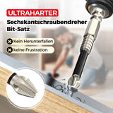 💥Sechskant-Bitsatz mit rutschhemmender Gewindestruktur, schlagfest & hochmagnetisch(HRC 62)