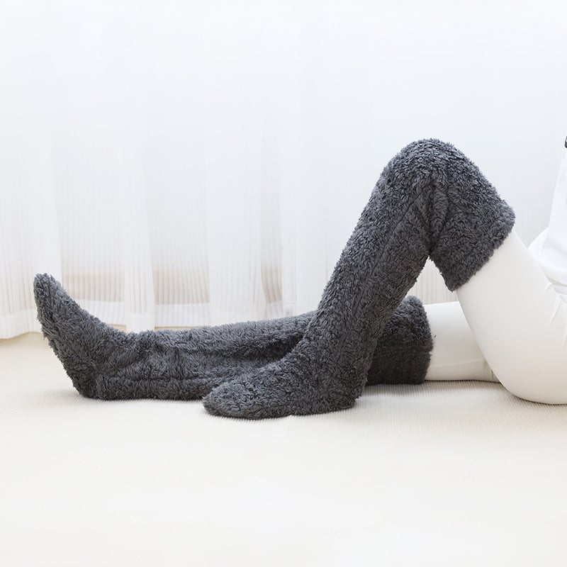 ⚡Blitzangebot🏆Bestseller Nr. 1 ⏰ 💕Samtweiche Flausch-Kniestrümpfe für Weihnachten❄️🎅