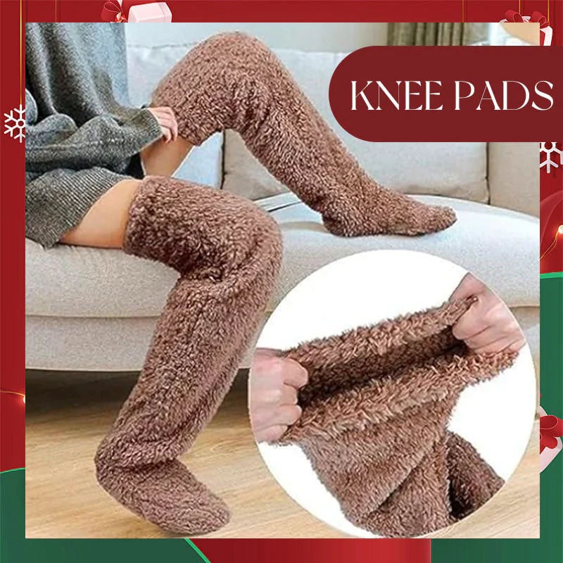 ⚡Blitzangebot🏆Bestseller Nr. 1 ⏰ 💕Samtweiche Flausch-Kniestrümpfe für Weihnachten❄️🎅