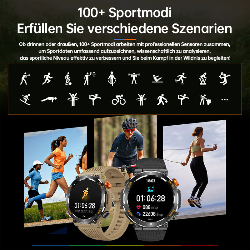 ⌚ Wasserdichte Sport- und Outdoor-Smartwatch 🔥 Kostenloser Versand ✈️ Letzter Tag!!!