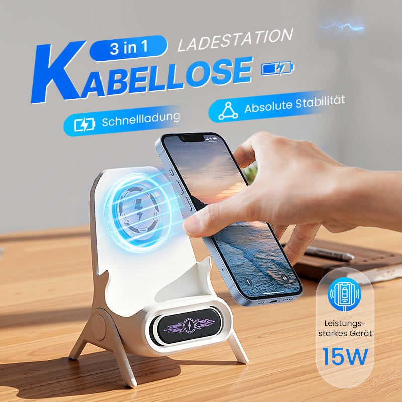 🔥 50 % RABATT 🎁 Multifunktionale kabellose Halterung mit Schnellladegerät für Smartphones