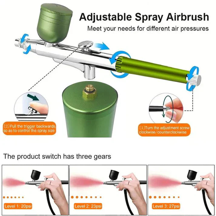 Tragbares kabelloses Airbrush-Kit mit Kompressor