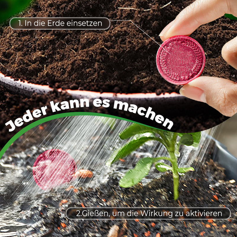 🔥2025 Blumen glücklich machen – ganz ohne Aufwand!Bio-Dünger Tabletten | Langzeitwirkung für üppige Pflanzen | 50% Rabatt 🌱