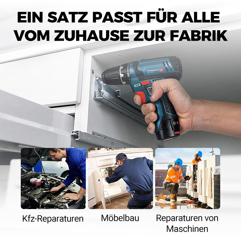 💥Sechskant-Bitsatz mit rutschhemmender Gewindestruktur, schlagfest & hochmagnetisch(HRC 62)