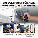 💥Sechskant-Bitsatz mit rutschhemmender Gewindestruktur, schlagfest & hochmagnetisch(HRC 62)