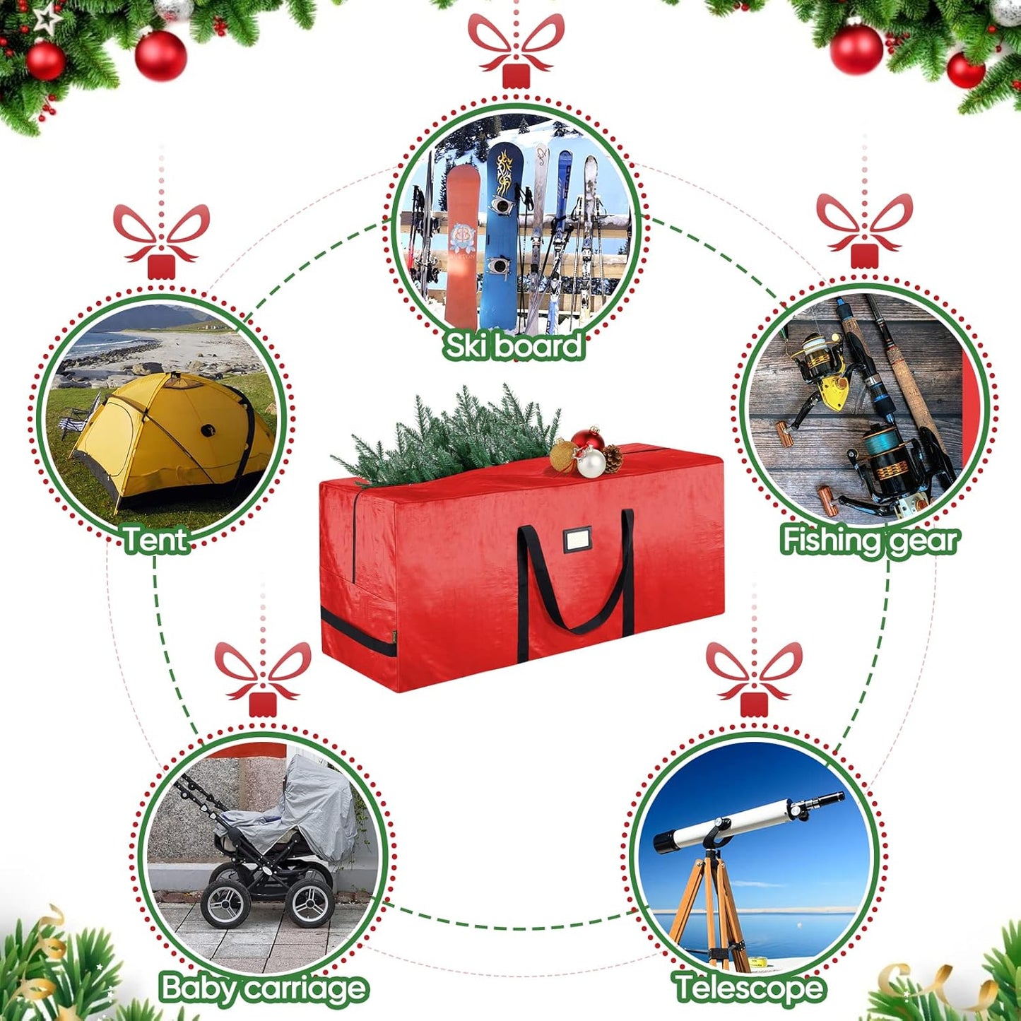 🎅🌟Weihnachtsbaum-Aufbewahrungstasche, strapazierfähig und wasserdicht🎄