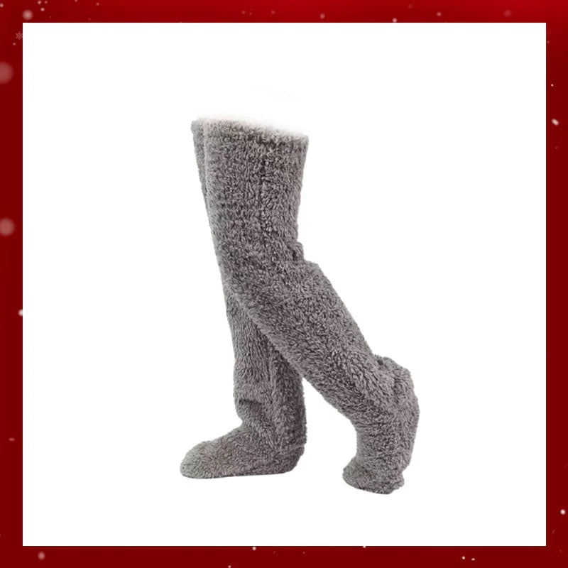 ⚡Blitzangebot🏆Bestseller Nr. 1 ⏰ 💕Samtweiche Flausch-Kniestrümpfe für Weihnachten❄️🎅