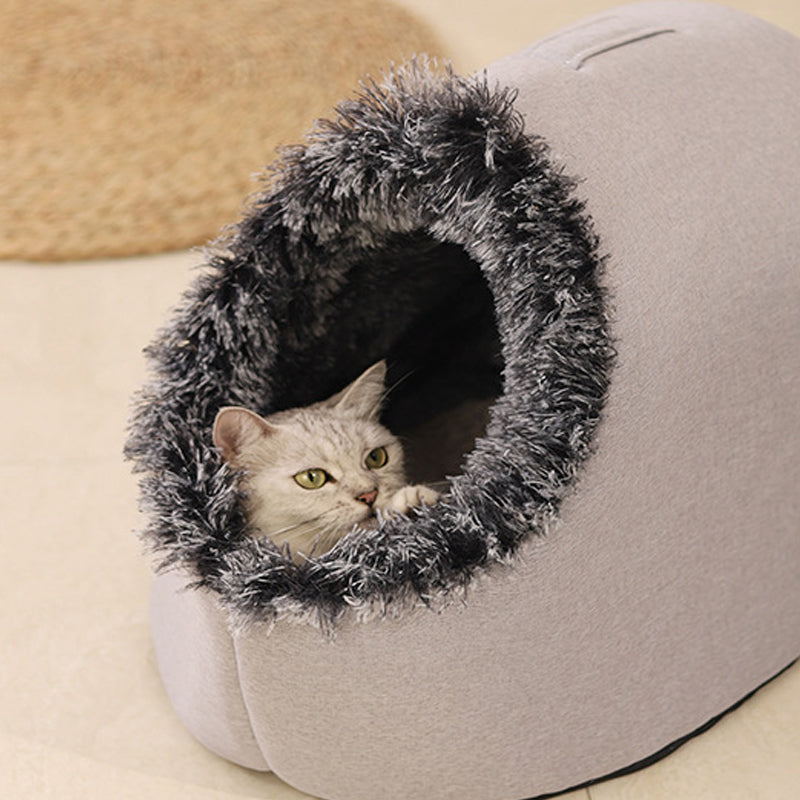 💥 HEISSER VERKAUF 🐾 ANGEBOT – Winter-Wärmebett für Haustiere in Höhlenform