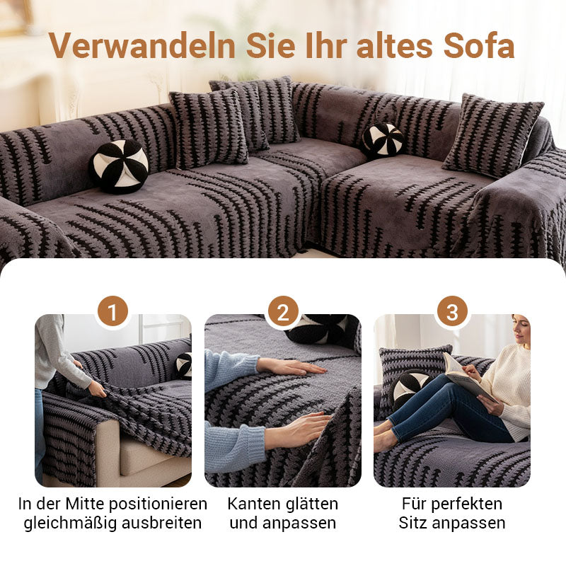 Plüsch Sofaüberwurf 2025 – Weicher Plüsch-Anti-Rutsch-Sofaüberwurf