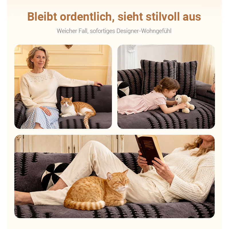 Plüsch Sofaüberwurf 2025 – Weicher Plüsch-Anti-Rutsch-Sofaüberwurf
