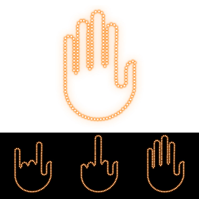 🚗🖕 Witziges Auto-Fingerlicht mit Fernbedienung