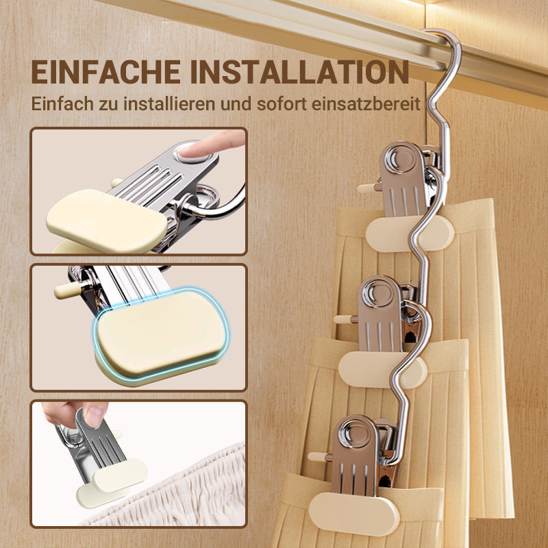 Multifunktionale Wäschehaken mit Clips