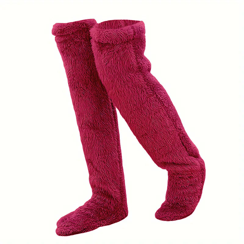 ⚡Blitzangebot🏆Bestseller Nr. 1 ⏰ 💕Samtweiche Flausch-Kniestrümpfe für Weihnachten❄️🎅