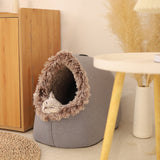 💥 HEISSER VERKAUF 🐾 ANGEBOT – Winter-Wärmebett für Haustiere in Höhlenform
