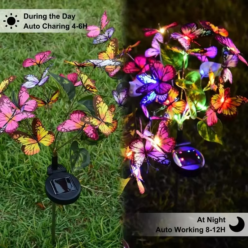 🦋Solar-Schmetterlingslichter für den Außenbereich💐[Kostenlose Schmetterlings-Anhänger-Grußkarte beim Kauf