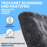 Weltweit saugstärkstes "Twisted" Trockentuch XXL mit 1800 GSM