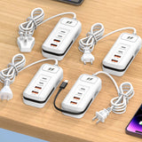 ⚡ 50 % RABATT – Multifunktioneller Schnelllader mit 2PD + 2USB! 🔌📱 66W, Eingebautes Typ-C-Kabel & Sicher Laden für 4 Geräte Gleichzeitig