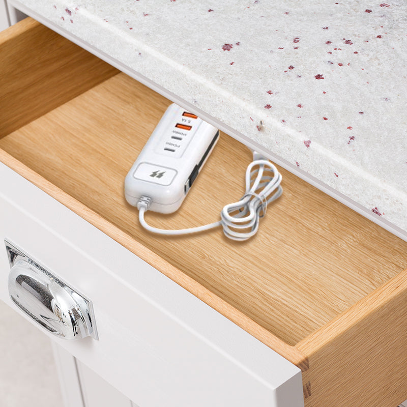 ⚡ 50 % RABATT – Multifunktioneller Schnelllader mit 2PD + 2USB! 🔌📱 66W, Eingebautes Typ-C-Kabel & Sicher Laden für 4 Geräte Gleichzeitig