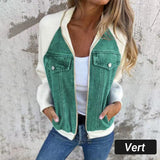 Neue modische kreative Denim-Spleißjacke für Damen