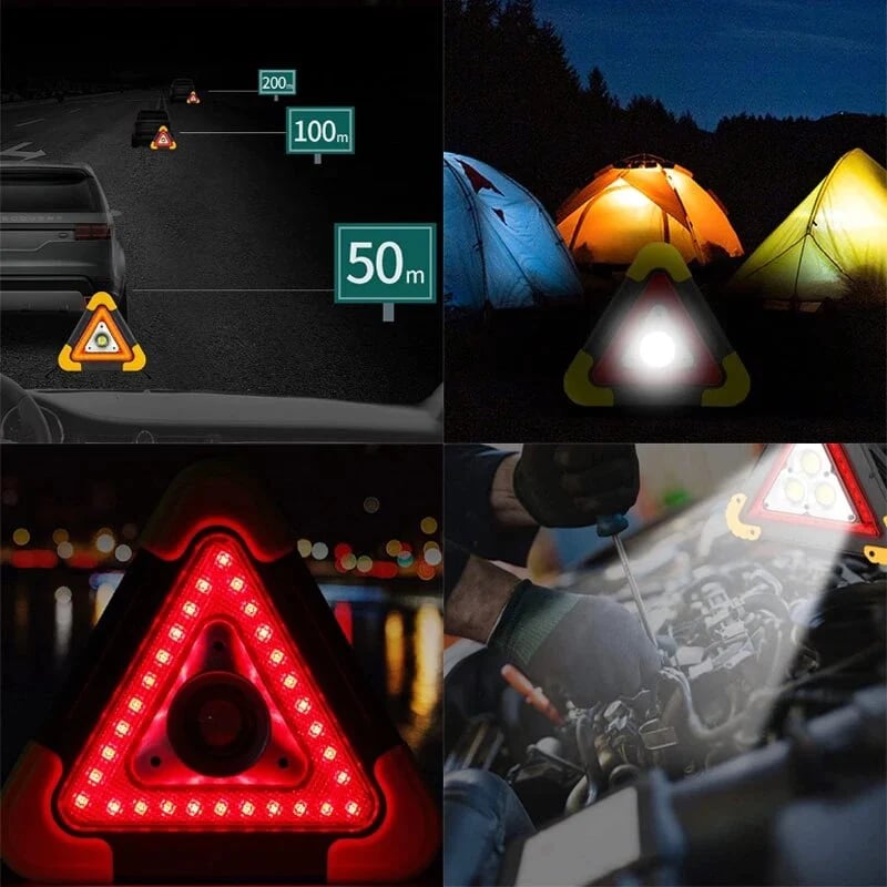 🚗Großes Sonderangebot – 50% Rabatt🆘3-IN-1 Dreieckige Solar-Notfall-Signalleuchte für den Straßenrand✨