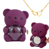 ⏰🌹Valentine's Day Überraschungsverkauf 49% RABATT!!💝 Niedliches Teddybär mit konservierter Rose – Halskette📿+ Ewige Rose🌹+ Teddybär🧸