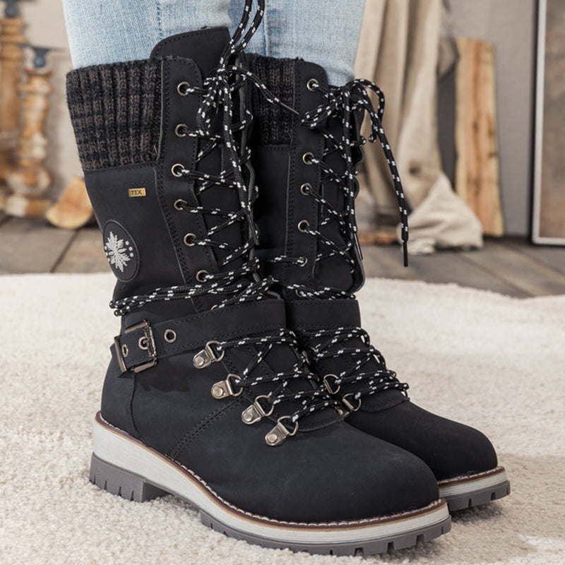 ❄️Winterschlussverkauf 69% RABATT🎁Wasserdichte Knie-Schneestiefel für Damen