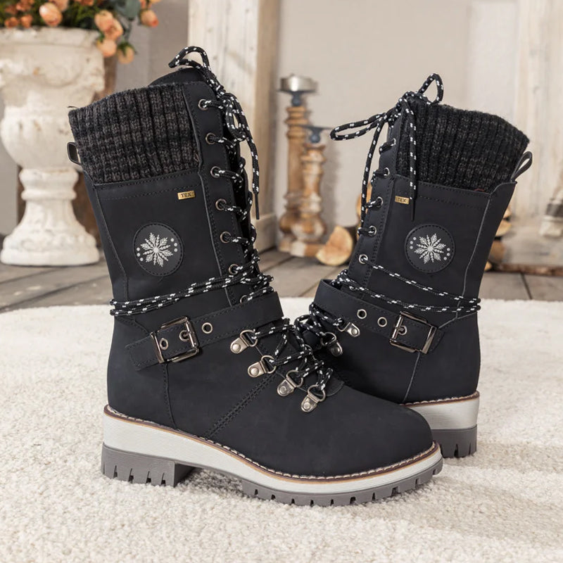 ❄️Winterschlussverkauf 69% RABATT🎁Wasserdichte Knie-Schneestiefel für Damen