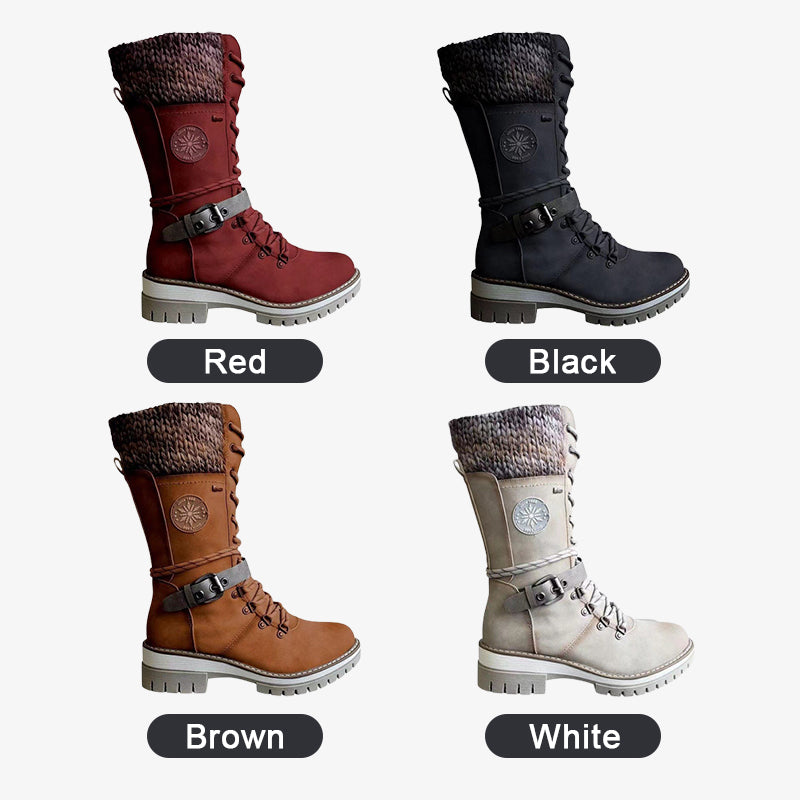❄️Winterschlussverkauf 69% RABATT🎁Wasserdichte Knie-Schneestiefel für Damen