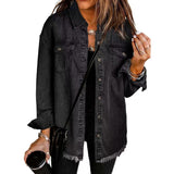 🍂Frühherbst-Sale – 50 % Rabatt!💕Zerrissene Jeansjacke mit Schnittkante für Damen