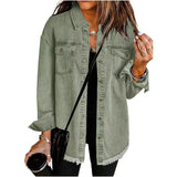 🍂Frühherbst-Sale – 50 % Rabatt!💕Zerrissene Jeansjacke mit Schnittkante für Damen