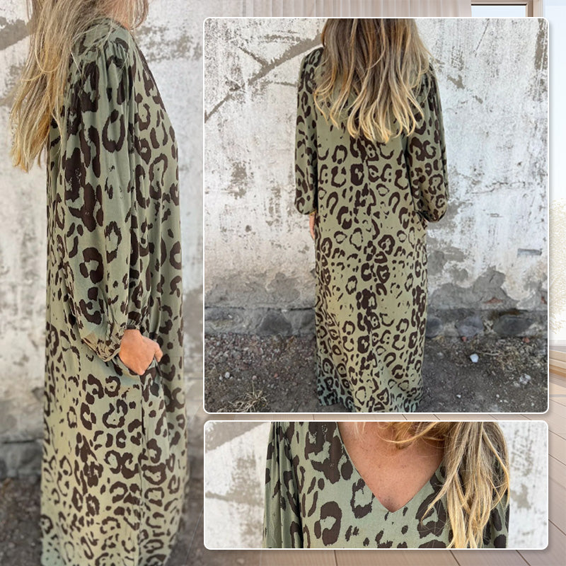 💖"Verkaufsschlager - Sofortrabatt 50%!“ - Safari Chic Leopard Kleid🔥
