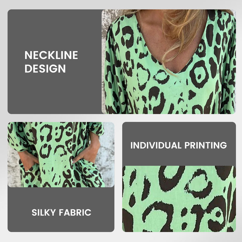💖"Verkaufsschlager - Sofortrabatt 50%!“ - Safari Chic Leopard Kleid🔥