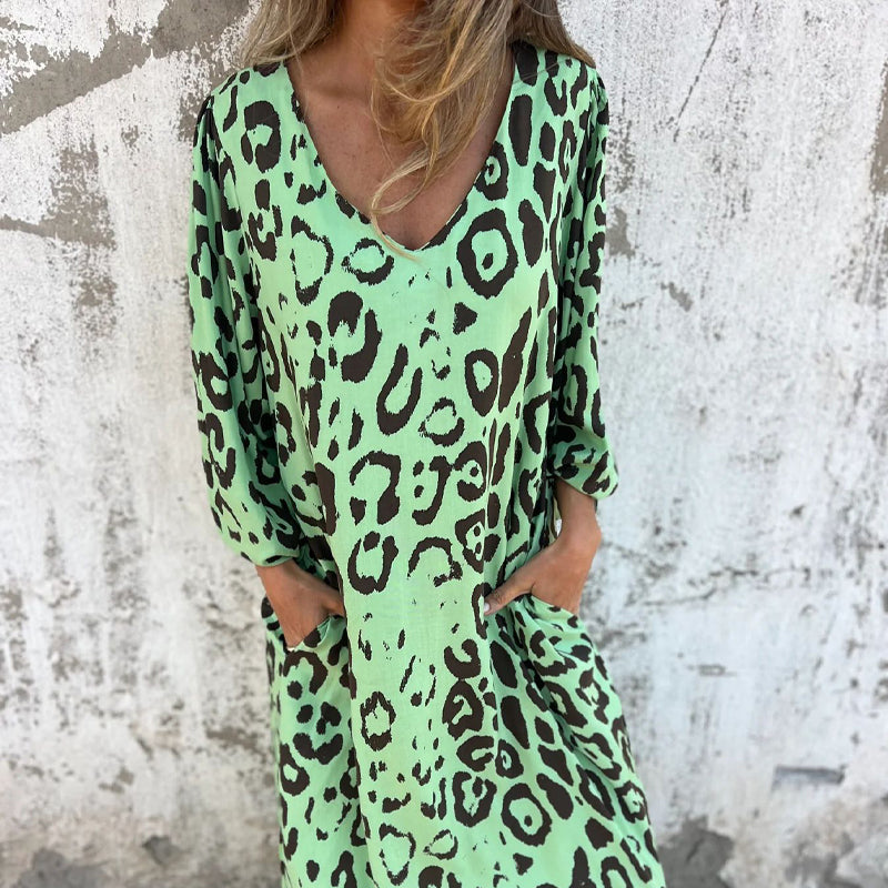 💖"Verkaufsschlager - Sofortrabatt 50%!“ - Safari Chic Leopard Kleid🔥