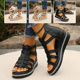Strass-Sandalen mit Keilabsatz