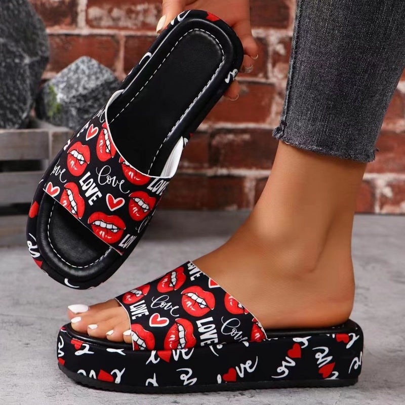 🌸✨Rutschfeste, schweißabsorbierende Plateau-Slipper