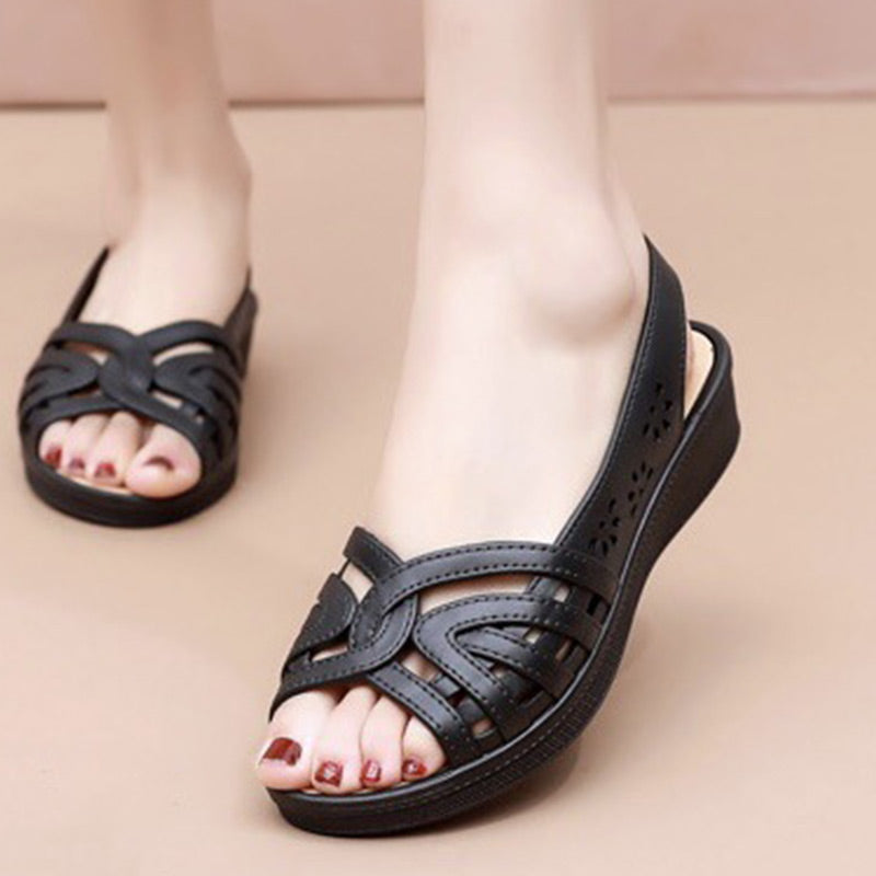 Modische Sandalen mit offener Zehenpartie und Cutout für Damen
