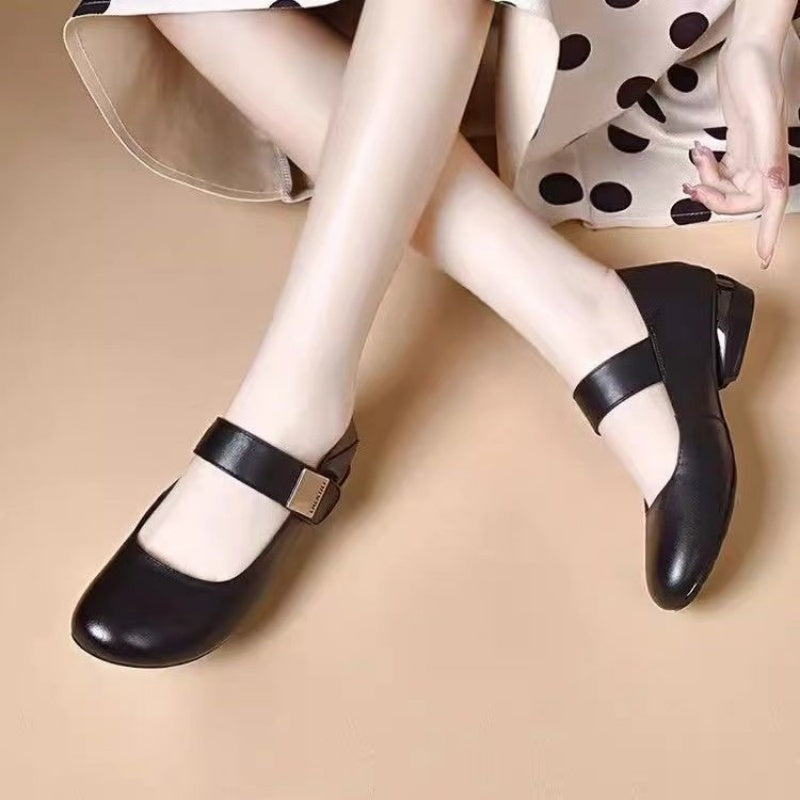 Modische, bequeme Loafer für Damen mit runder Spitze und weicher Sohle