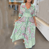 Saisonaler Bestseller mit 60% Rabatt 🔥 Elegantes langes Blumenkleid für Damen