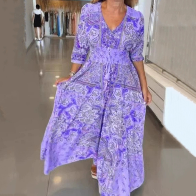 Seasonal bestseller with 60% off 🔥 Elegant long floral dress for women