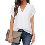 Women's Casual Floral Print Short Sleeve Shirt