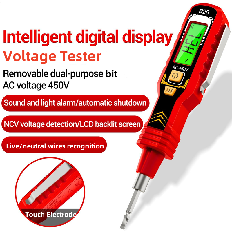 ⏳Begrenzte Zeit 50% Rabatt💥Berührungsloser Spannungsprüfer mit LCD-Anzeige
