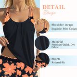 Zweiteiliges Badeanzug-Set mit Tankini und Shorts für Damen