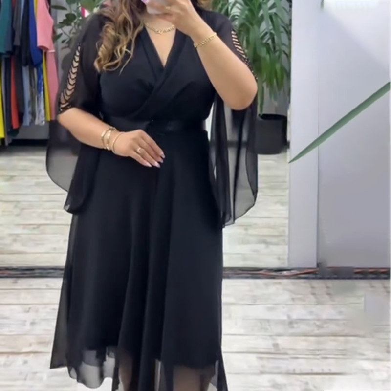 ⏳Begrenzte Zeit 50% Rabatt💥👗Elegantes Kleid mit V-Ausschnitt für Frauen