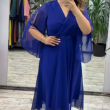 ⏳Begrenzte Zeit 50% Rabatt💥👗Elegantes Kleid mit V-Ausschnitt für Frauen