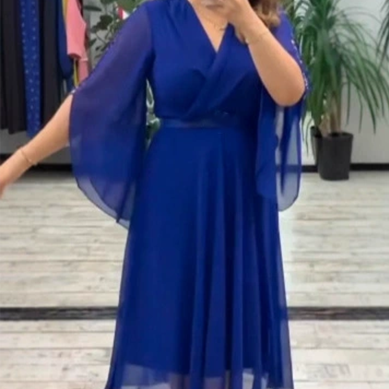 ⏳Begrenzte Zeit 50% Rabatt💥👗Elegantes Kleid mit V-Ausschnitt für Frauen