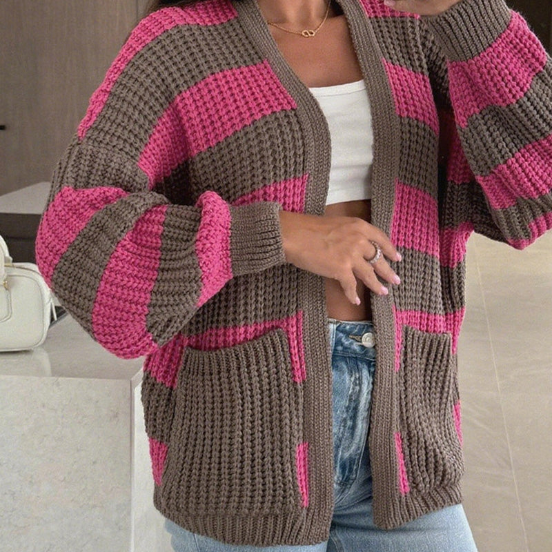 1 Cardigan = 5 Outfits:Stylische gestreifte Strickjacke für Damen