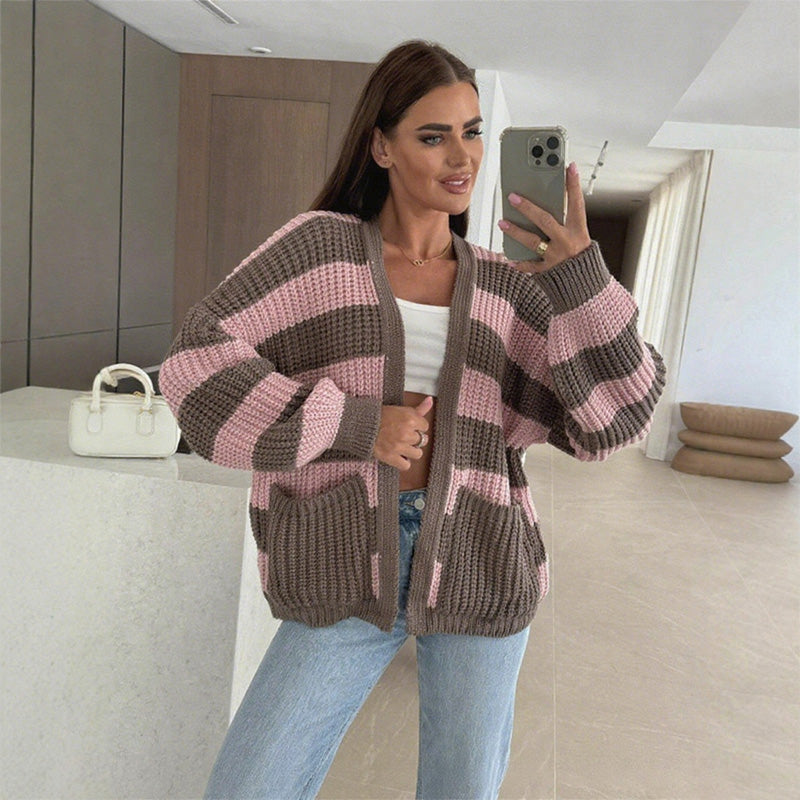 1 Cardigan = 5 Outfits:Stylische gestreifte Strickjacke für Damen