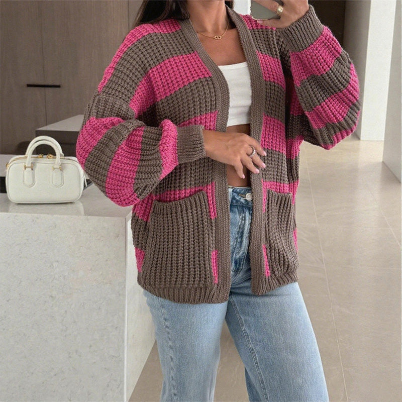1 Cardigan = 5 Outfits:Stylische gestreifte Strickjacke für Damen